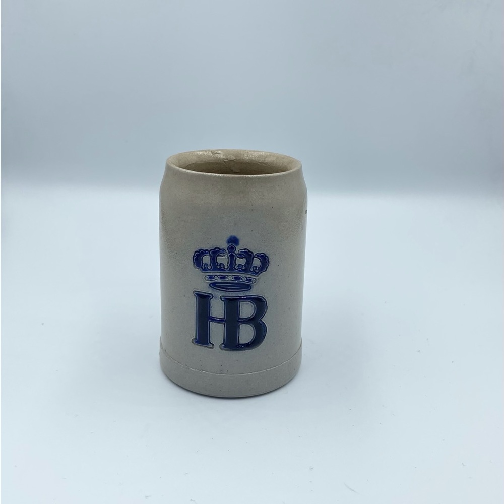 Vintage Miniature Hofbrauhaus Salt Glaze Stoneware Beer Stein